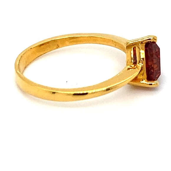 Malaya Garnet 1.68ct Solid 22K Yellow Gold Ring - Picture 4 of 9